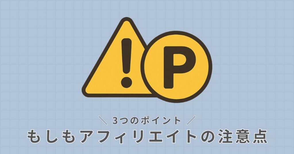 もしもアフィリエイト_注意点